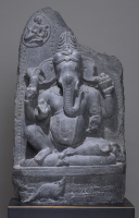 Bihar or Bengal, India, or Bangladesh, Ganesha, Lord of Obstacles, 11th century, gray schist, Museum Purchase: Funds provided by Mr. and Mrs. Hugh McCall by exchange, public domain, 2008.66